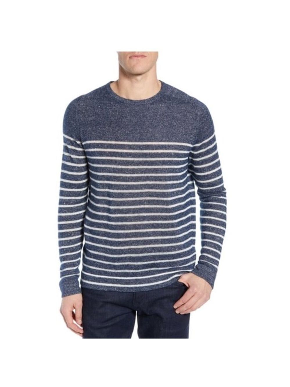 Nordstrom Signature Navy Dusk Marl Stripe
